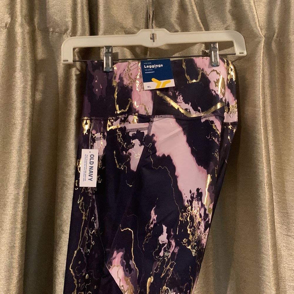 NWT Old Navy size XL multi-colored high-rise pockets Powersoft leggings
